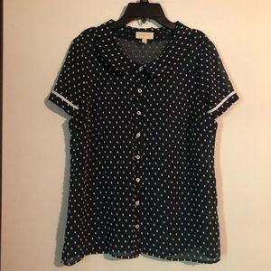 ModCloth sheer dot shirt